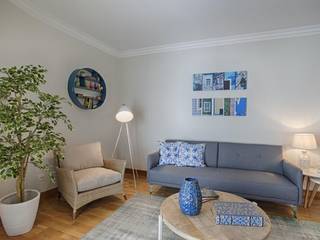 APARTAMENTO TURÍSTICO ARROIOS - LISBOA, TRAÇO 8 INTERIORES TRAÇO 8 INTERIORES Nowoczesny salon