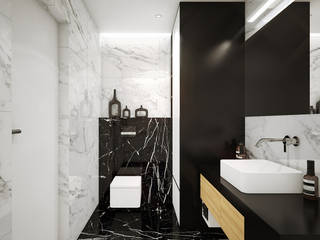 PRZEMIARKI APARTMENT 61m2, OFD architects OFD architects Minimalist Banyo