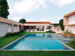 Casa La Morada HV, COLECTIVO CREATIVO COLECTIVO CREATIVO Hồ bơi phong cách hiện đại