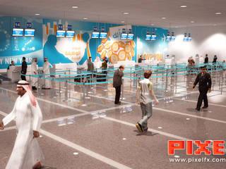 Kuwait Airport, PIXELfx PIXELfx Commercial spaces