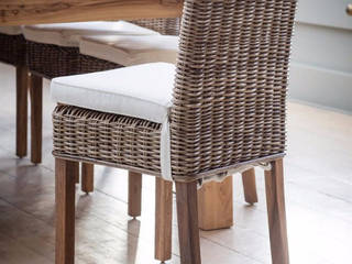 Bembridge Dining Chair with Cushions (Pair) homify Rustik Yemek Odası Hasır Turkuaz Sandalye & Banklar