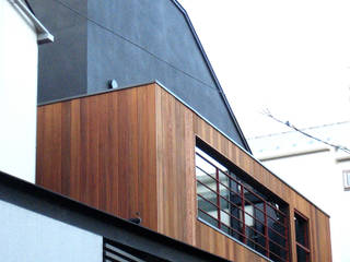 オープンテラスの家・OPEN TERRACE HOUSE, 大坪和朗建築設計事務所 Kazuro Otsubo Architects 大坪和朗建築設計事務所 Kazuro Otsubo Architects Modern Houses Wood Wood effect