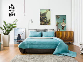 Let's Surf Pixers Eclectic style bedroom posters,poster,palms,surf,sticker,poster,palms,surf,sticker