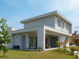 Casa moderna in legno - Calvenzano (BG), Marlegno Marlegno Nhà gỗ Gỗ White
