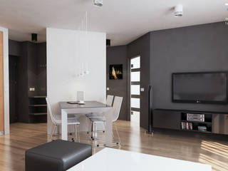 Nowoczesne minimalistyczne wnętrze - mieszkania pod wynajem, RESE Architekci Biuro Projektowe RESE Architekci Biuro Projektowe