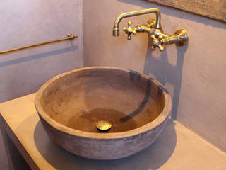 Lavandino in Terracotta, Tuscany Art Tuscany Art Rustic style bathroom Ceramic