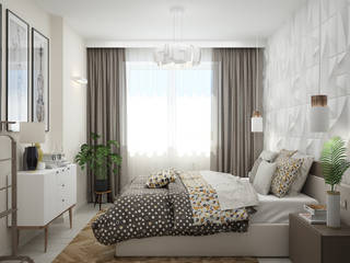 Спальня "Improvisation", Студия дизайна Дарьи Одарюк Студия дизайна Дарьи Одарюк Bedroom