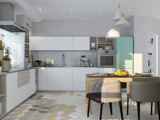 Кухня "Geometric", Студия дизайна Дарьи Одарюк Студия дизайна Дарьи Одарюк Eclectic style kitchen