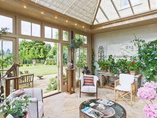 Beautiful Garden Room Vale Garden Houses Konservatori Klasik Kayu Wood effect conservatory,orangery,roof light,roof lantern,garden room