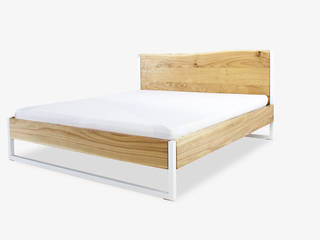 NATURE OAK BED / EICHE-STAHL / Made by N51E12 , N51E12 - design & manufacture N51E12 - design & manufacture Minimalistische Schlafzimmer
