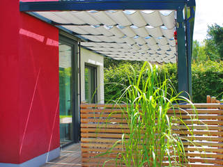 Toldos para patio: sombra al aire libre TOLDOS SPANNMAXXL.de 庭院 布織品 Amber/Gold 溫室與大帳棚