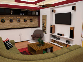 Diseño de Apartamento pequeño con elementos multifincionales, Interiorismo con Propósito Interiorismo con Propósito Salas de estar modernas