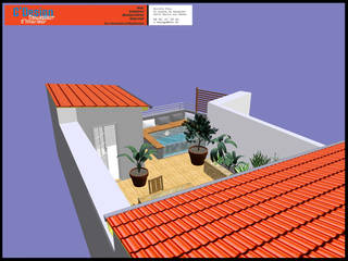 spa à débordement de terrasse, C'Design C'Design Patios & Decks