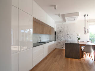 mieszkanie 60m, Projekt Kolektyw Sp. z o.o. Projekt Kolektyw Sp. z o.o. Minimalistische Küchen