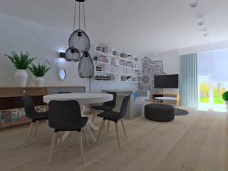 mieszkanie 67m, Projekt Kolektyw Sp. z o.o. Projekt Kolektyw Sp. z o.o. Scandinavian style dining room