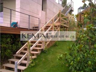 Ahşap Merdiven, konutahsap konutahsap Balcones y terrazas clásicos Madera Acabado en madera