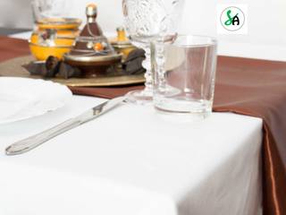 Table Decor Marrakech, Sublim Ambiente Sublim Ambiente Comedores tropicales Algodón Ámbar/Dorado