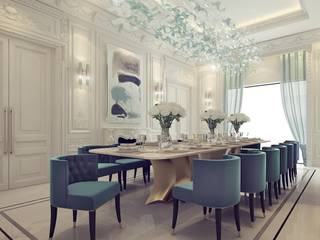 Sumptuous Dining Room Design, IONS DESIGN IONS DESIGN Modern Dining Room Marble Green