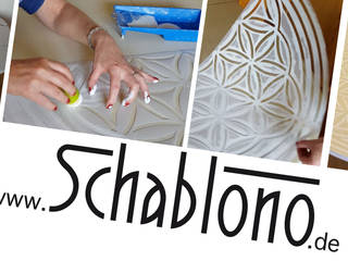 Die richtige Schablonentechnik, ab-design GmbH ab-design GmbH Klassische Wände & Böden Holz Weiß