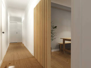 homify Scandinavian corridor, hallway & stairs