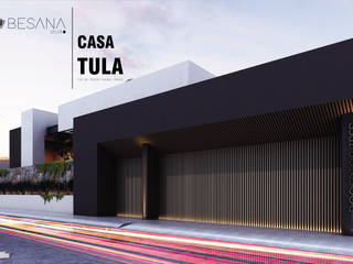 Casa Tula, Besana Studio Besana Studio Nowoczesne domy Beton Beżowy