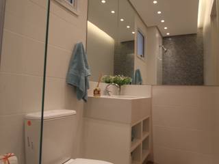APARTAMENTO THE GATE, Pricila Dalzochio Arquitetura e Interiores Pricila Dalzochio Arquitetura e Interiores Modern Bathroom