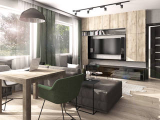 M2 w męskim stylu, Formea Studio Formea Studio Scandinavian style living room Wood Wood effect