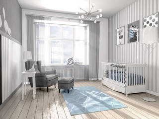 Nowoczesne mieszkanie w kamienicy, Formea Studio Formea Studio Scandinavian style nursery/kids room Wood Wood effect