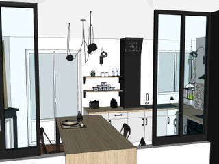 Cuisine familiale industriel, Sb Design Concept Sb Design Concept Industrial style kitchen Wood Wood effect