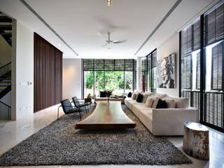 GG邸, Sen's Photographyたてもの写真工房すえひろ Sen's Photographyたてもの写真工房すえひろ Modern living room