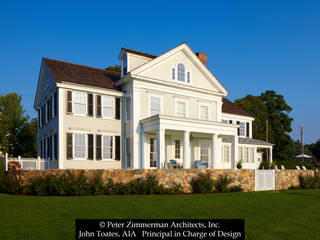 New Greek Revival House - Southport, CT, John Toates Architecture and Design John Toates Architecture and Design Casas de estilo clásico
