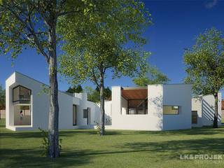 Heute etwas anderes - sehr modern und ausgefallen. Möchten Sie in so einem Haus wohnen? Unser Entwurf LK&1072, LK&Projekt GmbH LK&Projekt GmbH Moderne Häuser
