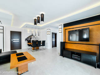 dom jednorodzinny Lublin, Auraprojekt Auraprojekt Modern Living Room