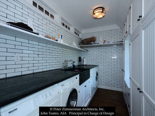 Laundry Room John Toates Architecture and Design Kitchen interior,laundry room,subway tile,cabinetry,shelving,addition,renovation,classic,traditional
