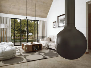 Proyecto Cabaña, FERAARQUITECTOS FERAARQUITECTOS Scandinavian style living room