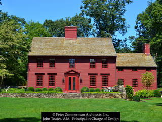 Historical Addition & Renovation - Darien, CT, John Toates Architecture and Design John Toates Architecture and Design Klassische Häuser Rot