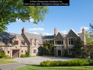 New English Estate House - Gladwyne, PA, John Toates Architecture and Design John Toates Architecture and Design Casas clássicas