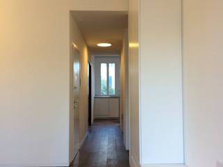 casa b, effesseprogetti® effesseprogetti® Minimalist corridor, hallway & stairs Wood Wood effect