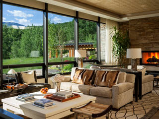 Vail Valley Retreat, Andrea Schumacher Interiors Andrea Schumacher Interiors Eclectic style living room
