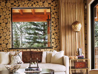 Vail Valley Retreat, Andrea Schumacher Interiors Andrea Schumacher Interiors Ausgefallener Multimedia-Raum