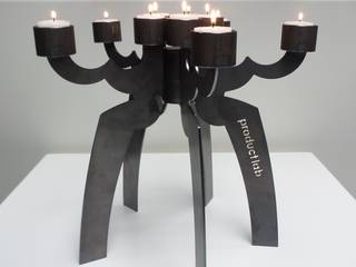 candlestick 'SINDRI' black, PRODUCTLAB we create PRODUCTLAB we create Minimalist living room Iron/Steel