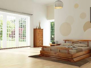 dormitorio de teca , comprar en bali comprar en bali Asian style bedroom Wood Brown