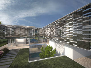 villa n.49, effesseprogetti® effesseprogetti® Modern garden Glass