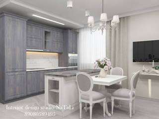 Дизайн интерьера квартиры в стиле легкой классики, Студия дизайна Натали Студия дизайна Натали Klassische Wohnzimmer