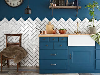 Antique Crackle Metro Tiles, Walls and Floors Ltd Walls and Floors Ltd Klassische Wände & Böden Keramik