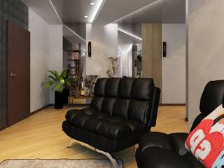 Дизайн-проект #ЖК_Дубль_в_лофте (60 кв.м), ДизайнМастер ДизайнМастер Industrial style living room