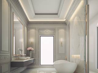 Minimalist and Elegant Bathroom Design, IONS DESIGN IONS DESIGN Salle de bain minimaliste Marbre Blanc