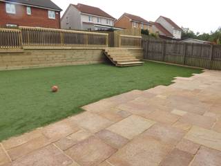 Sandstone paving area., Bradshaw contracts ltd Bradshaw contracts ltd Moderner Garten