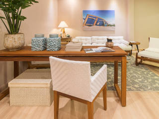 Mostra Mac Trends, Duo Arquitetura Duo Arquitetura Tropical style living room Solid Wood Multicolored
