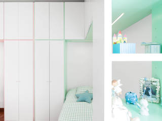 Apartamento Terraços da Ponte, Estúdio AMATAM Estúdio AMATAM Modern nursery/kids room